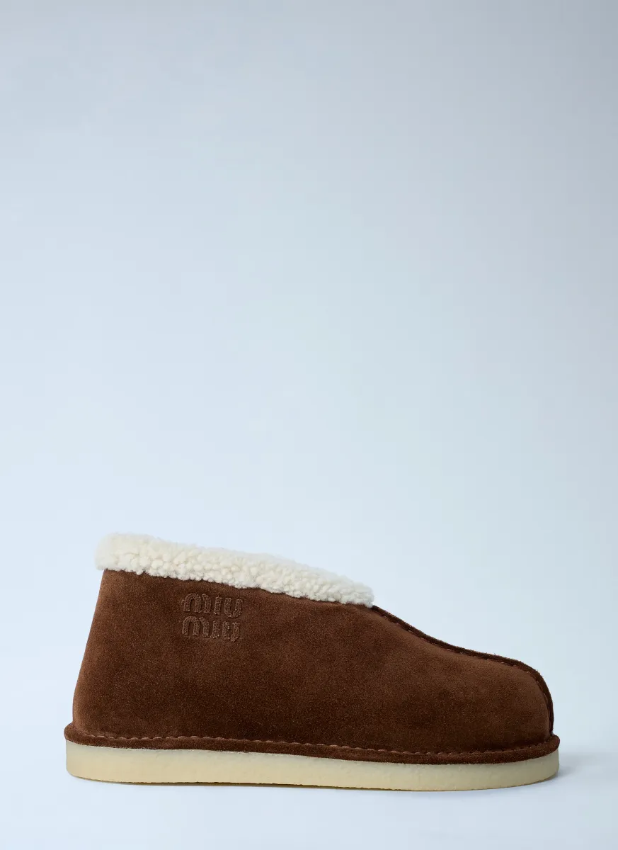 Suede Logo Motifs Boots