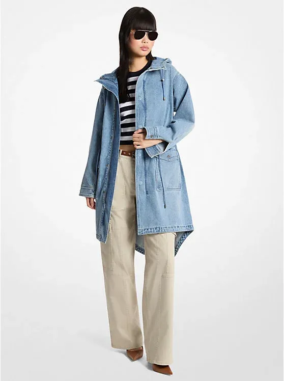 Hooded Denim Parka