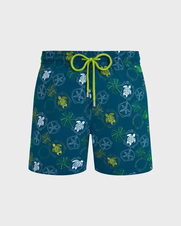 Men Swim Shorts Embroidered Oursins