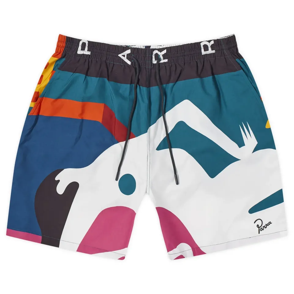 Beached In White Swim Shorts