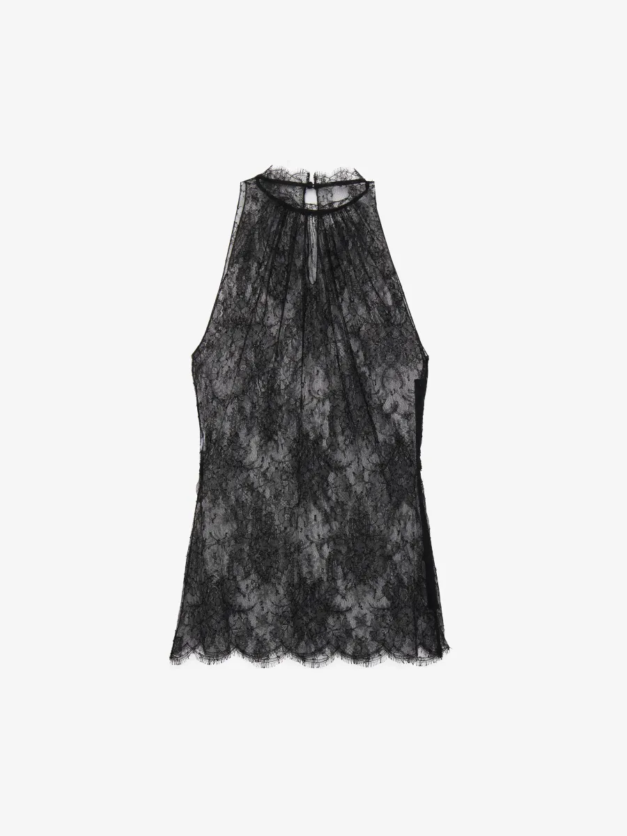 Floral Lace Sleeveless Top