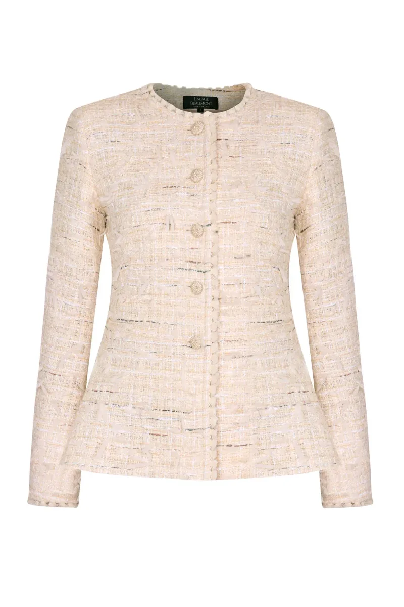 Ginette Jacket in Vanilla Tufted Tweed