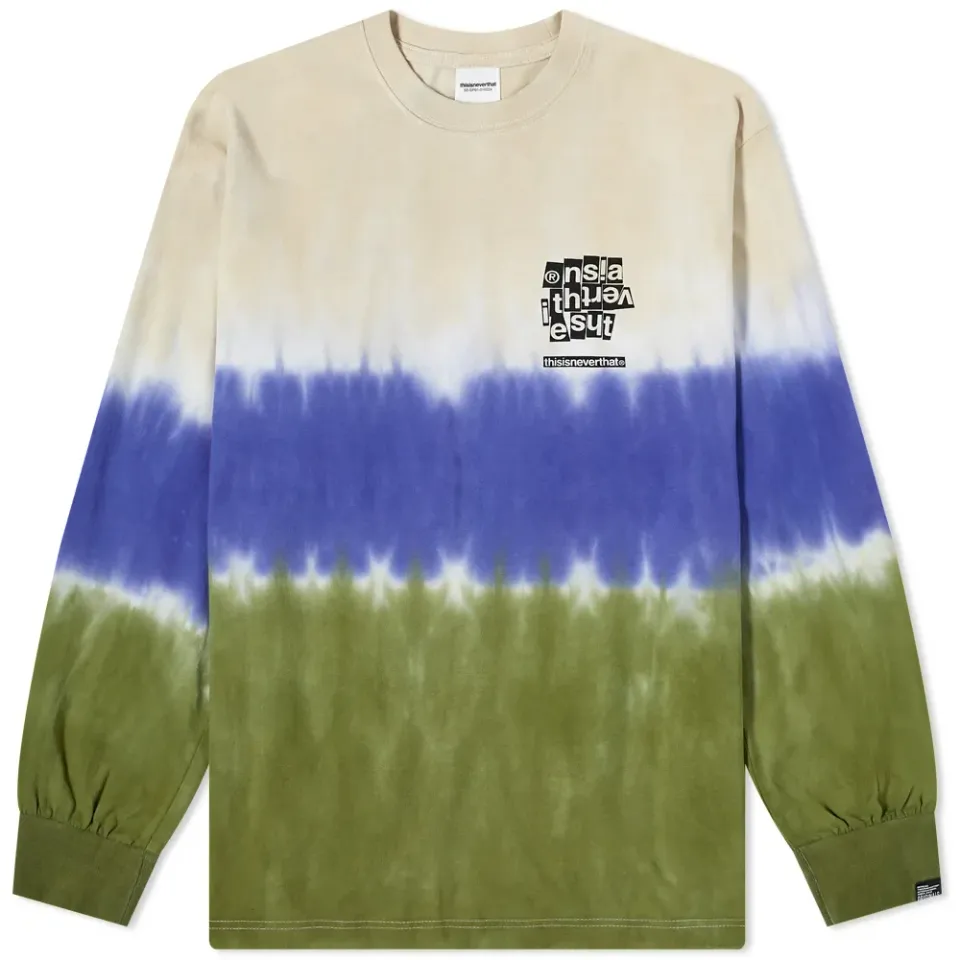 Long Sleeve Tie Dye Stripe T-Shirt