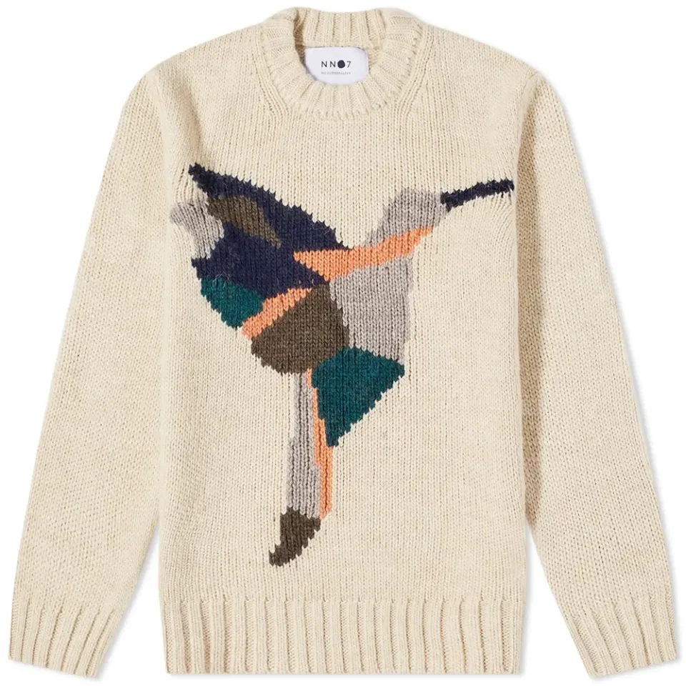 Brady Intarsia Humming Bird Knit