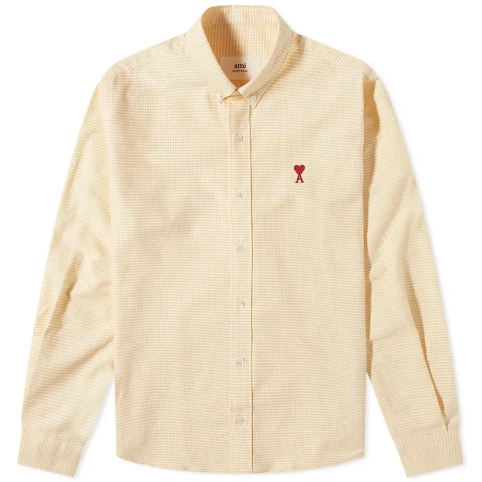 AMI Small A Heart Button Down Shirt