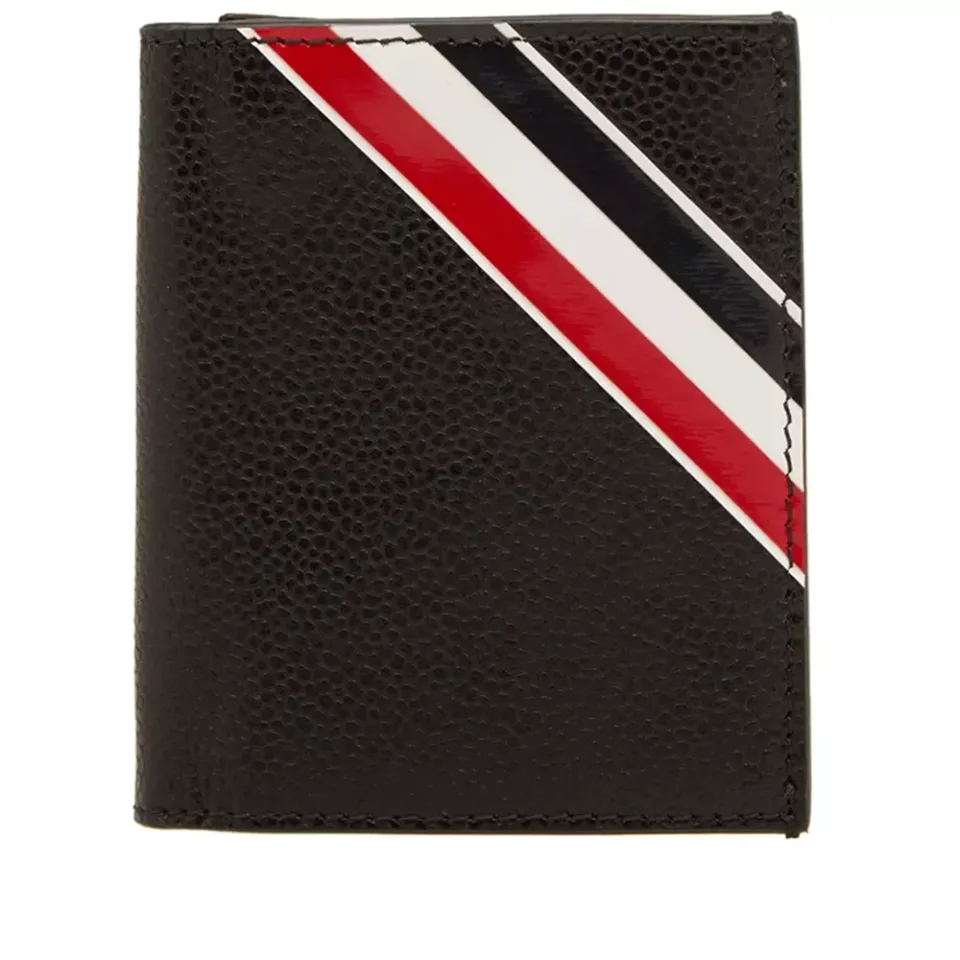 Diagonal Stripe Double Card Holder