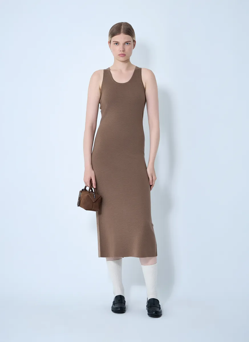 Knitted Wool Midi Dress