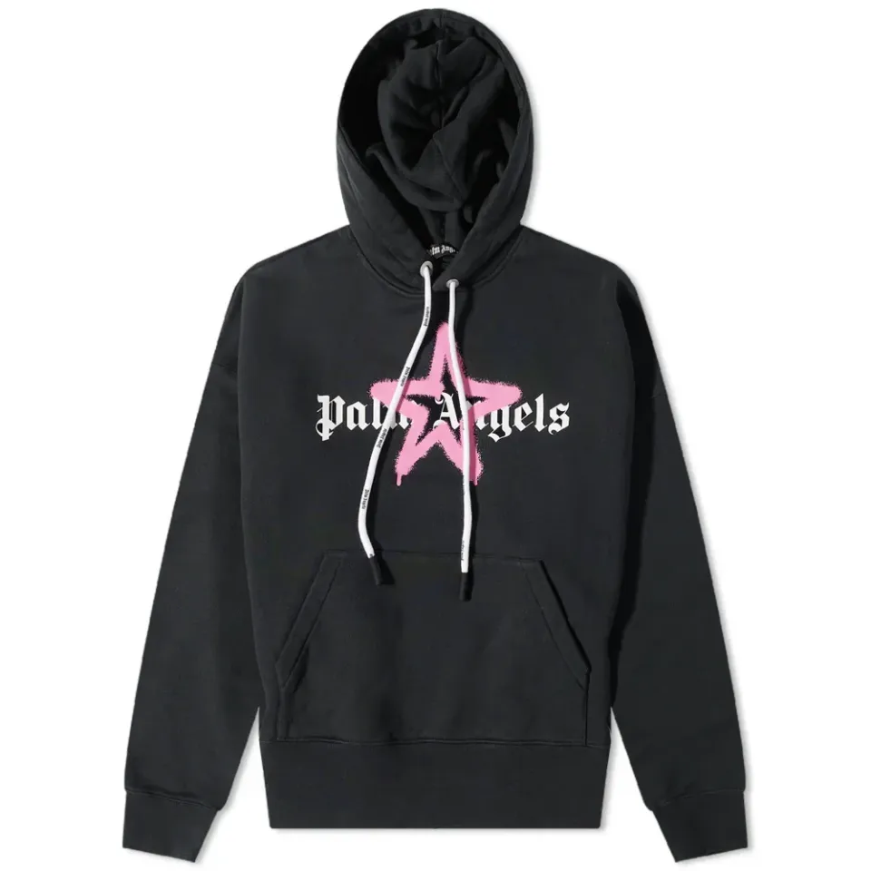 Star Sprayed Logo Popover Hoodie