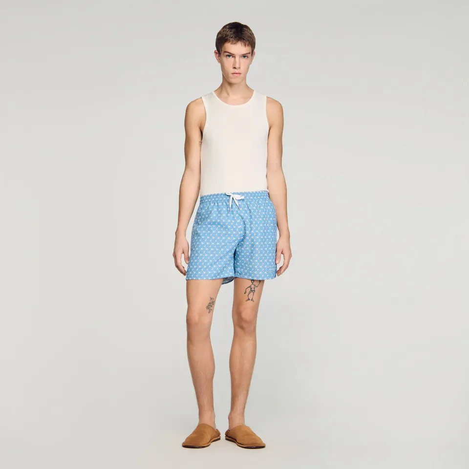 Chain print swim shorts