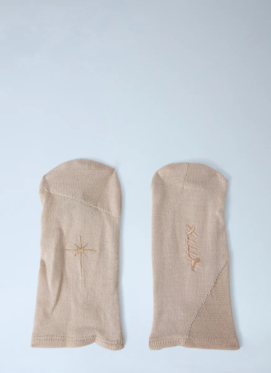 Embroidered Wool Socks