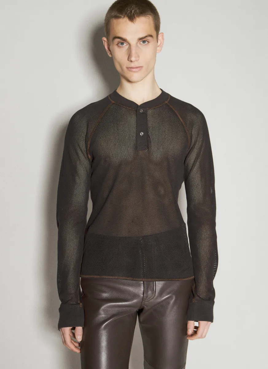 x Acne Studios Mesh Knit Top