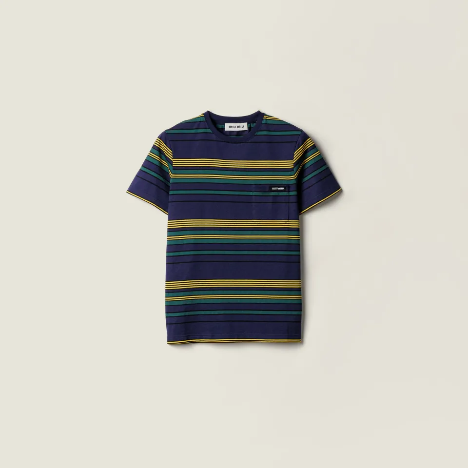Striped jersey T-shirt