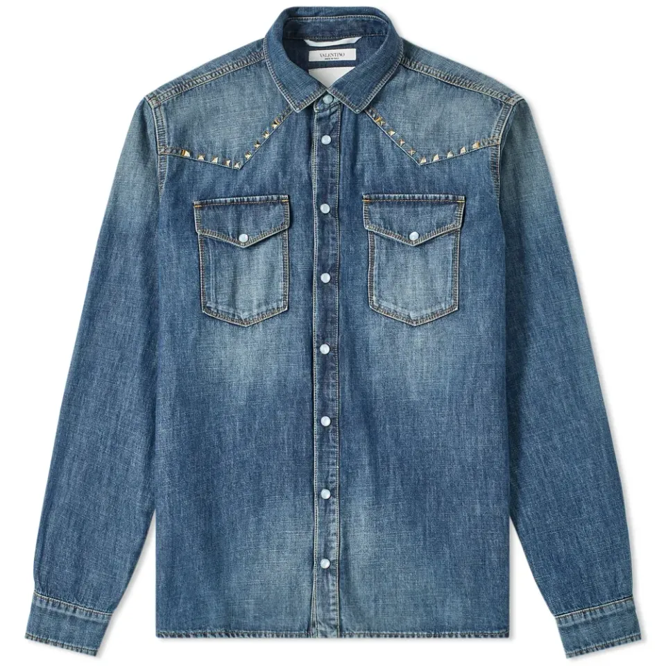 Rockstud Untitled Western Denim Shirt