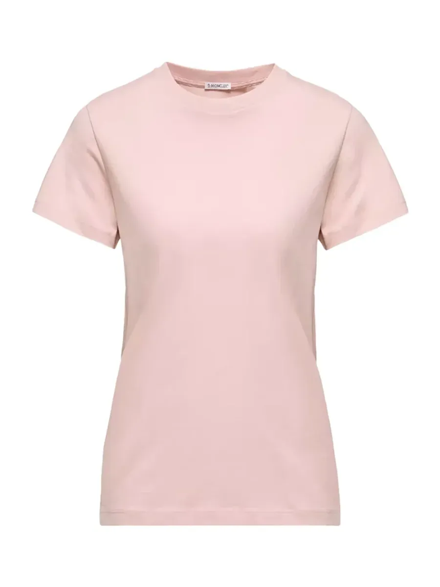 Women Embroidered Logo T-Shirt Pink