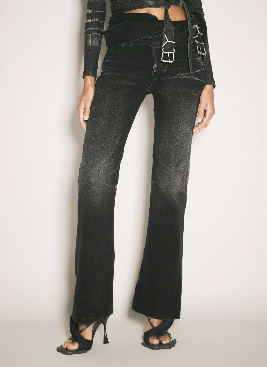 Wrap-Belt Jeans