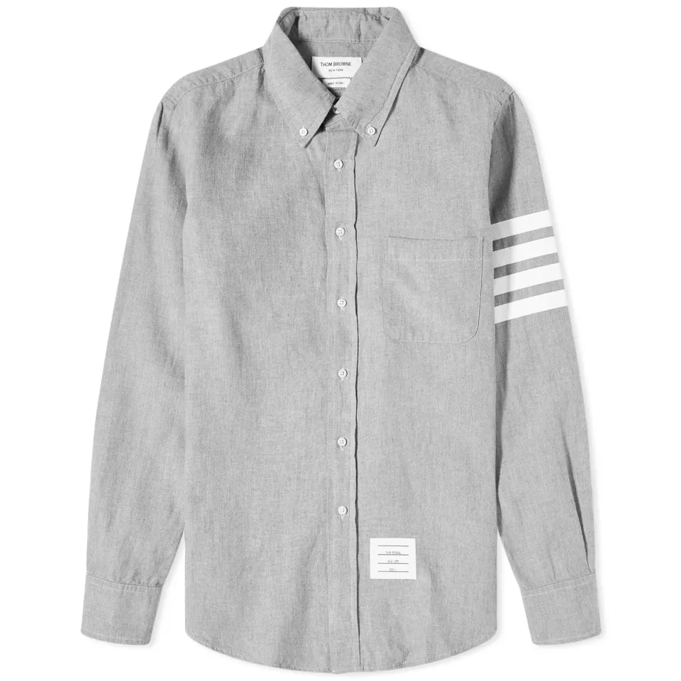 4 Bar Button Down Chambray Shirt