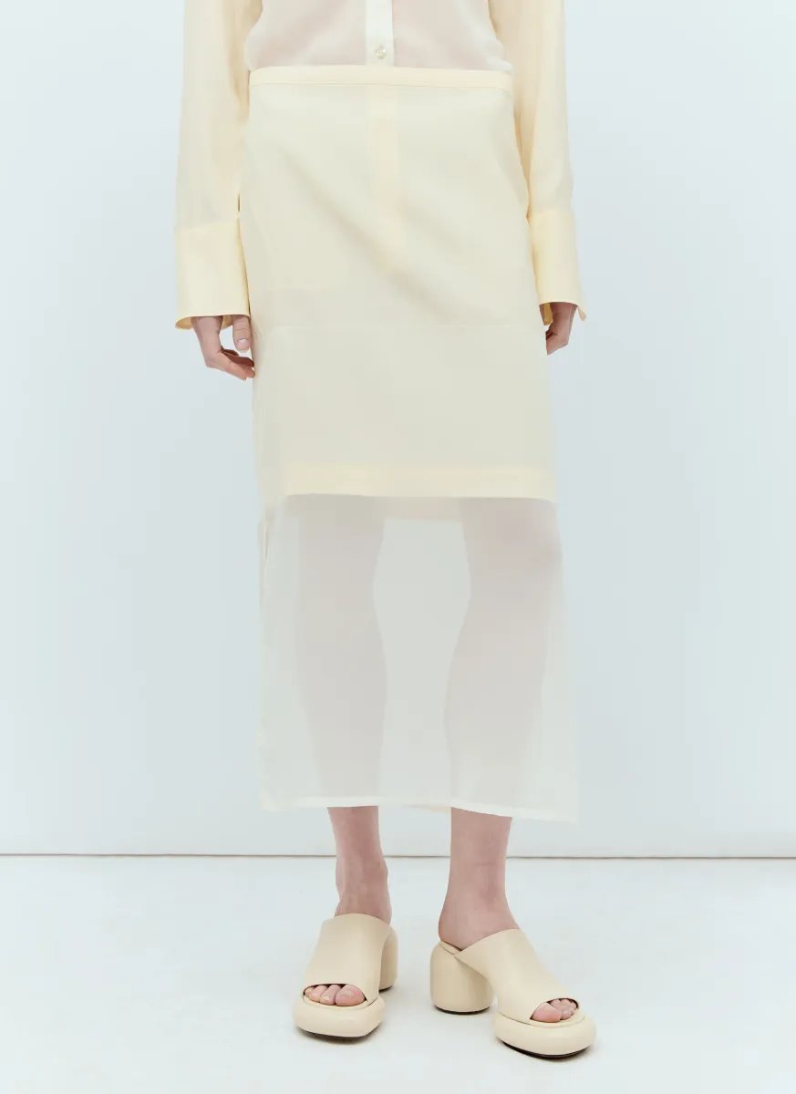 Double-Layer Midi Skirt