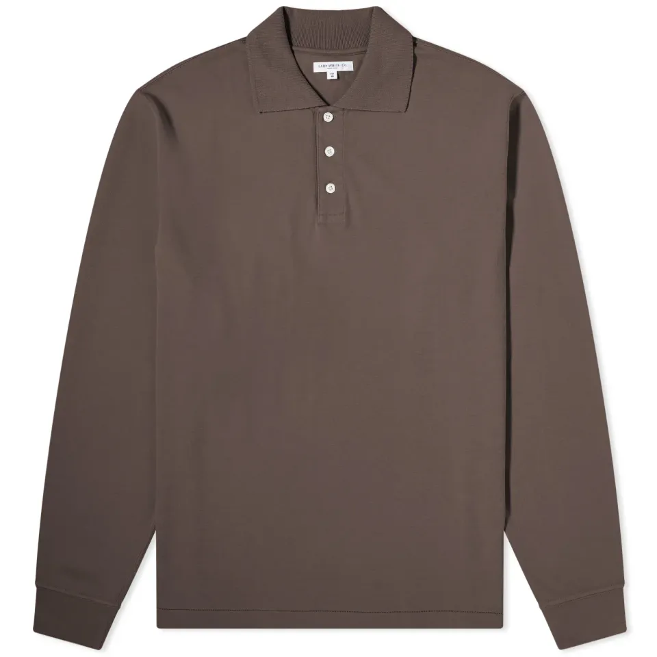 Lady White Co. Long Sleeve Three Button Polo