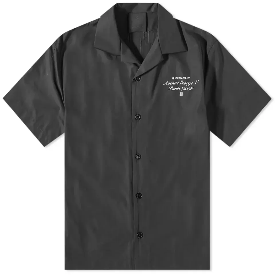 Embroidered College Logo Hawaiian Shirt