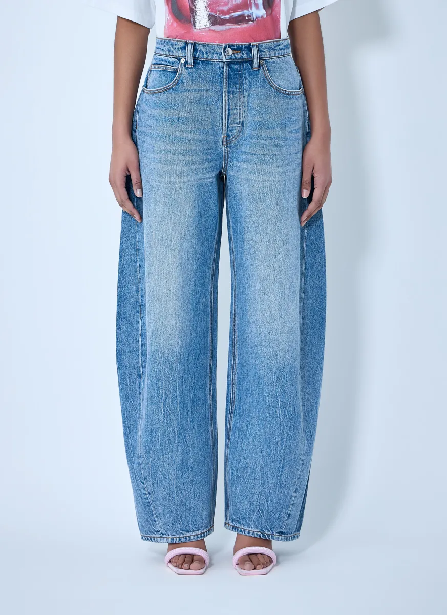 Wide-Leg Denim Jeans