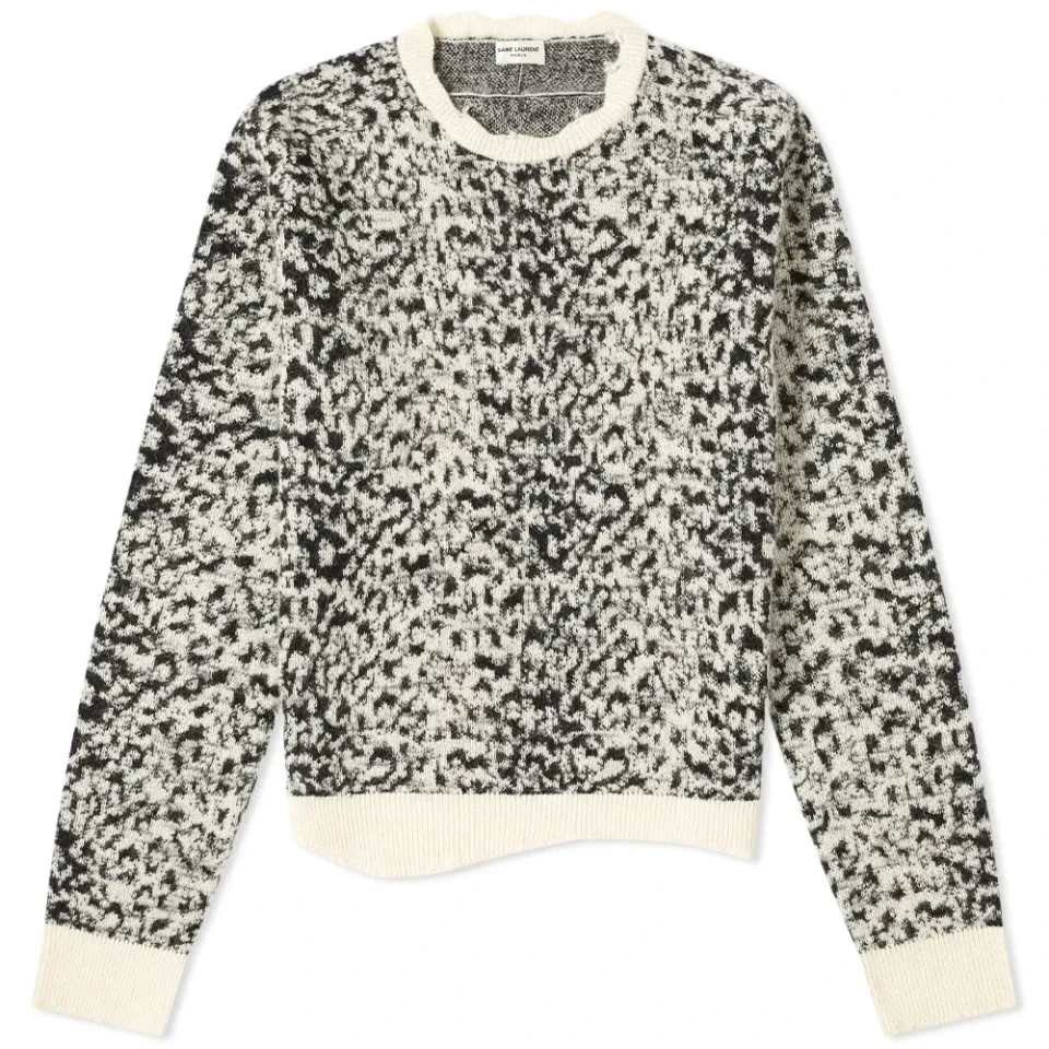 Leopard Mohair Crew Knit