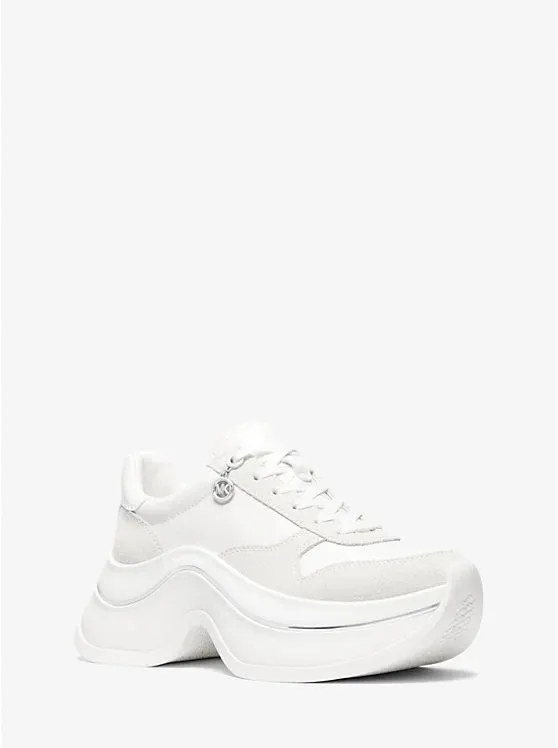 Arla Leather and Suede Trainer