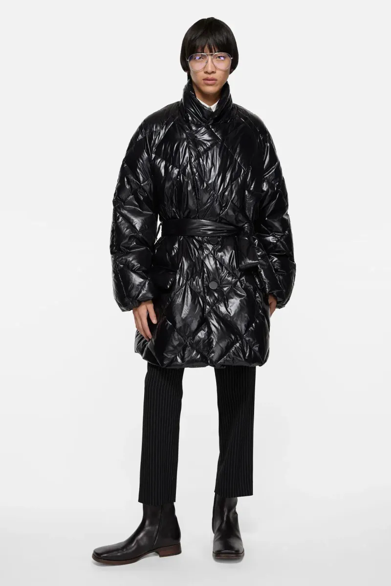 Quilted down jacket