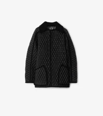 Quilted Nylon Floriston Jacket in Black