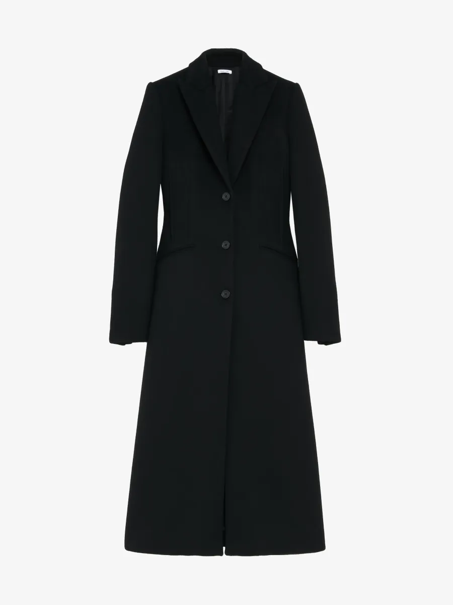 Wool Felt Single-breasted Coat