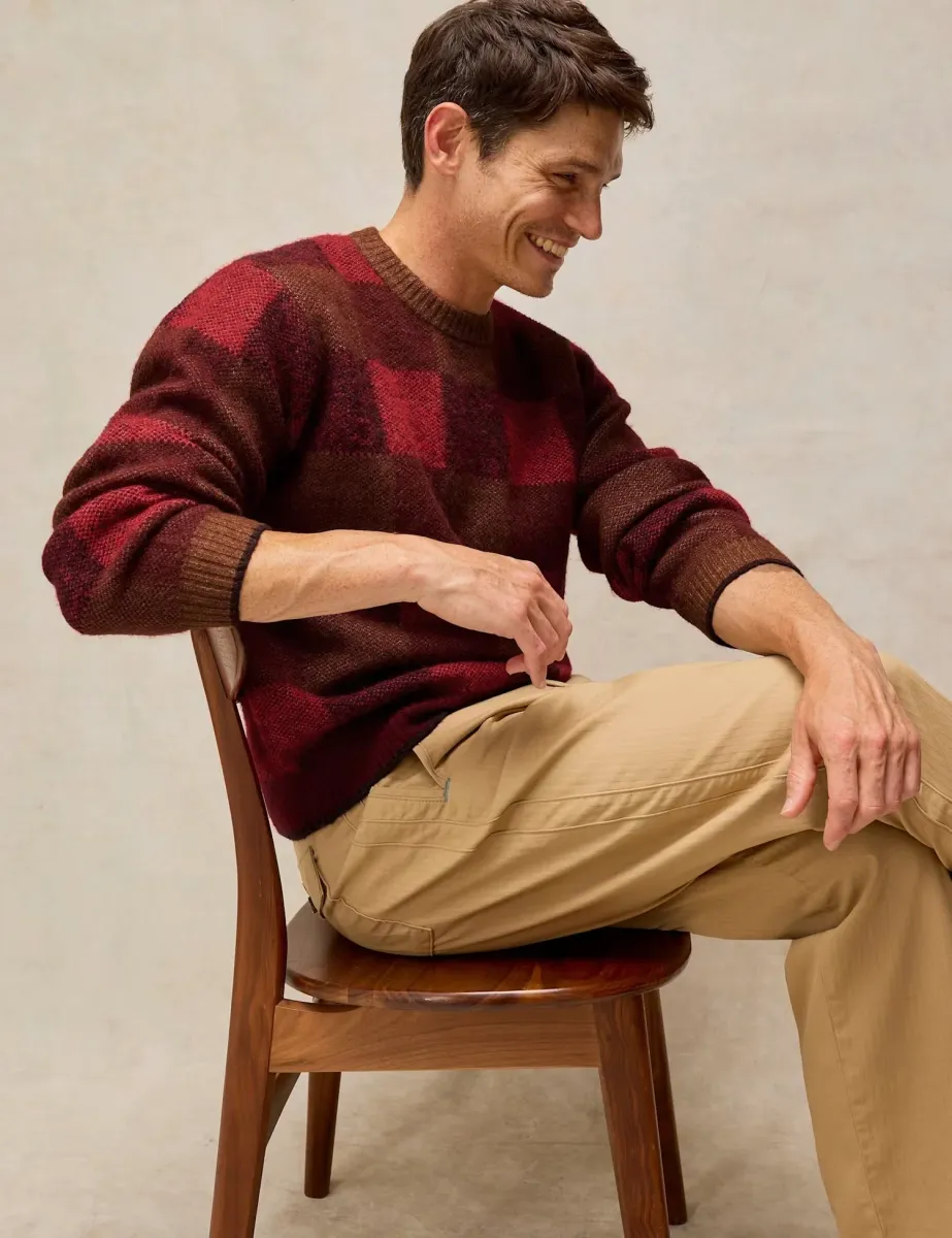 Barnes Checked Crew Neck Jumper