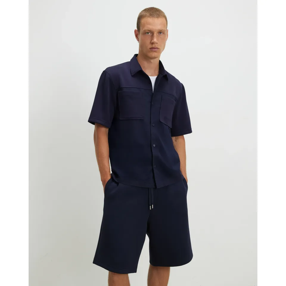 Regular Fit Fabric Blocked Shirt