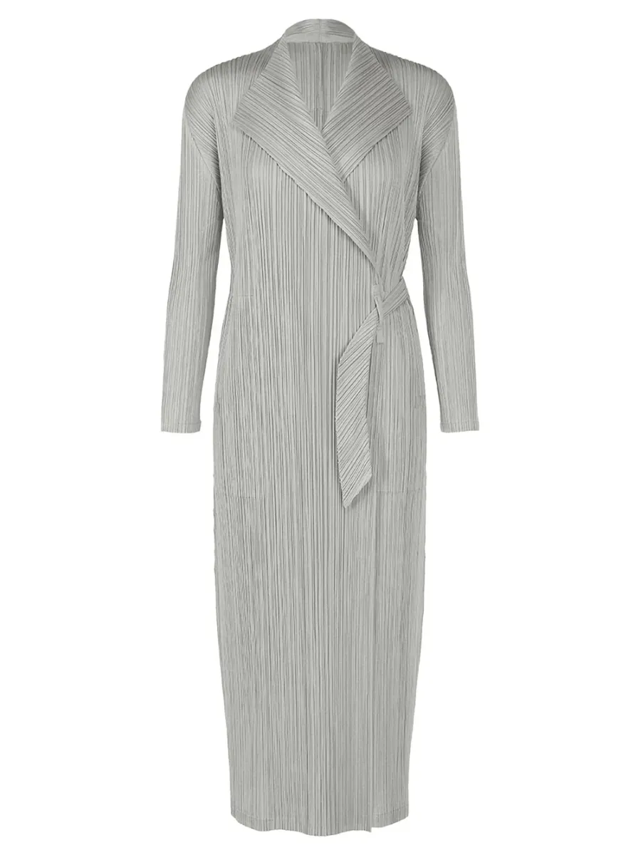 Pleats Please Facade Coat L. Grey
