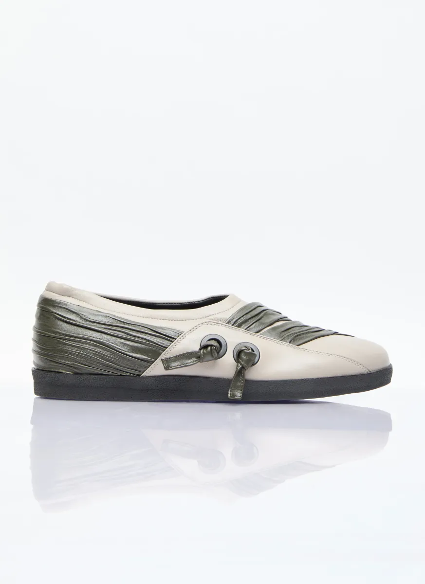 Wrinkled Slip-On Shoes