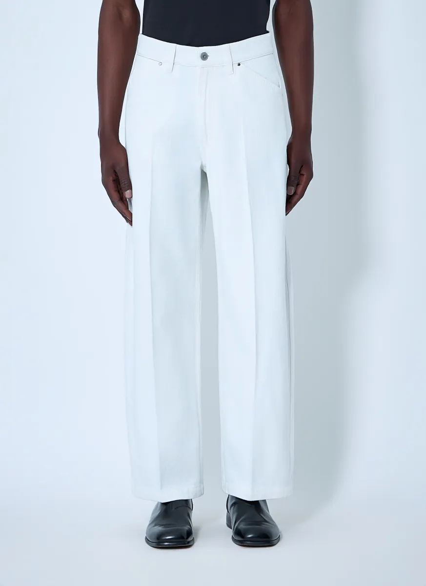Wide-Leg Denim Trousers