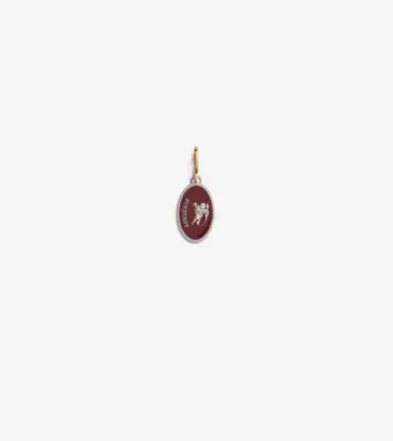 Knight Stamp Enamel Charm in Sash purple/silver