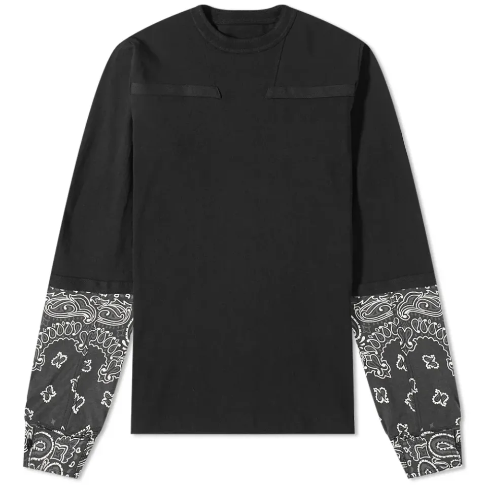 Long Sleeve Bandana Print T-Shirt