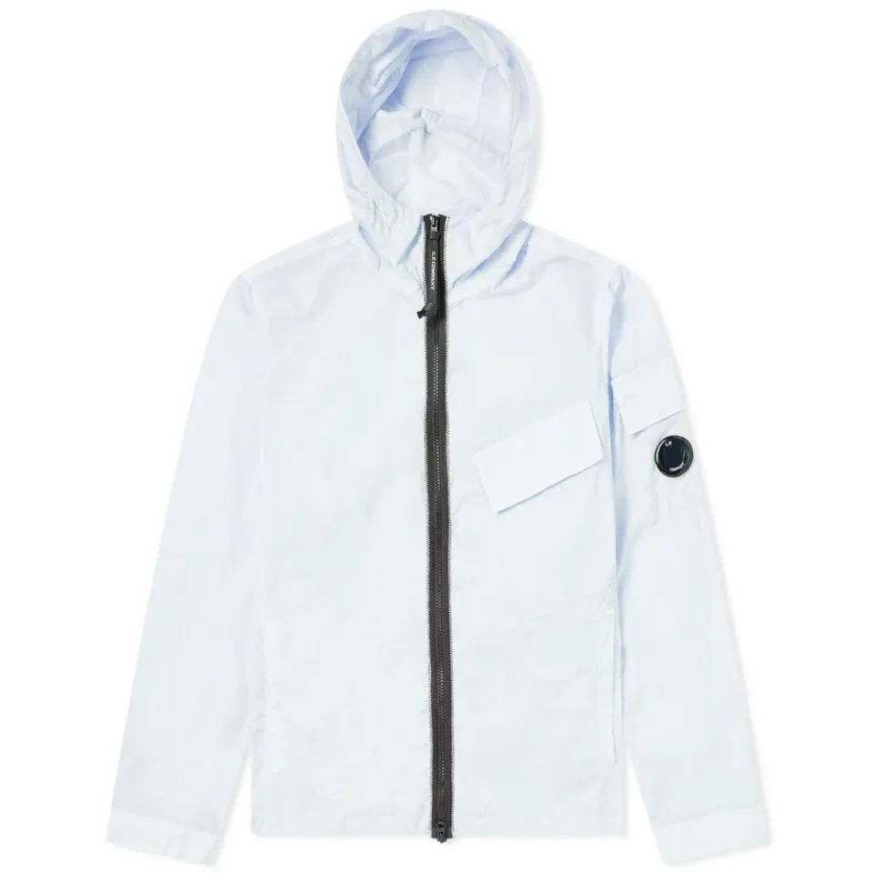 Arm Lens Hooded Zip Shirt Jacket