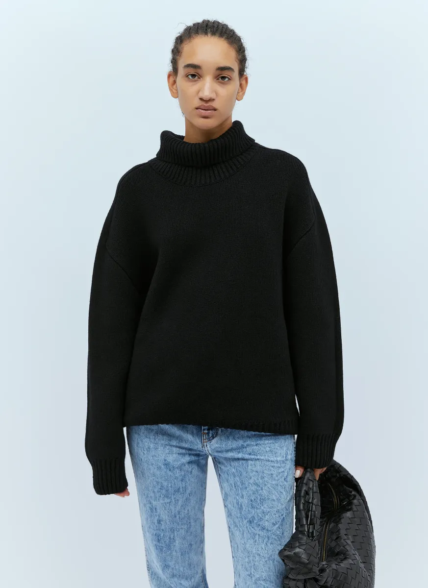 Landed High Neck Knit Sweater
