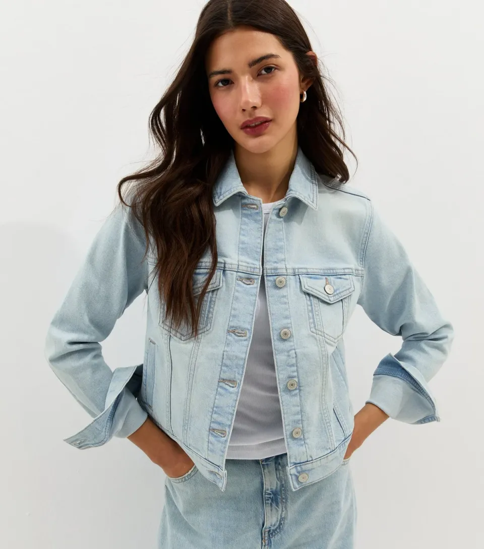 Women's Blue Mid Wash Denim Jacket