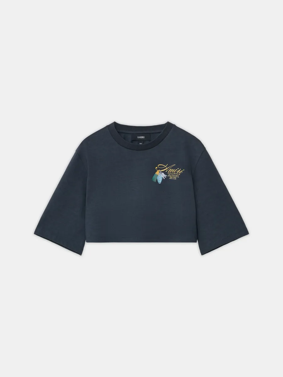 WOMEN - WOMEN'S CHATEAU KEYS CROPPED TEE - Black