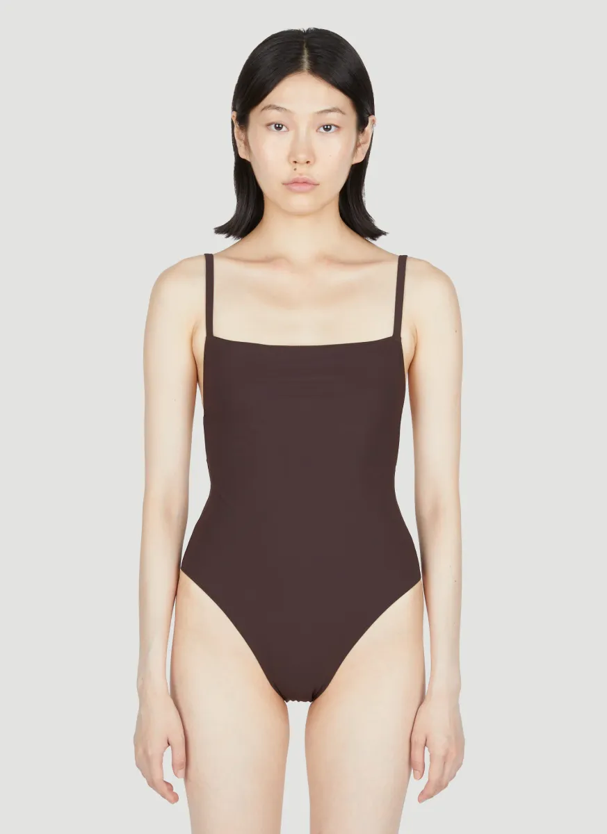Square-Neck One Piece Swimsuit
