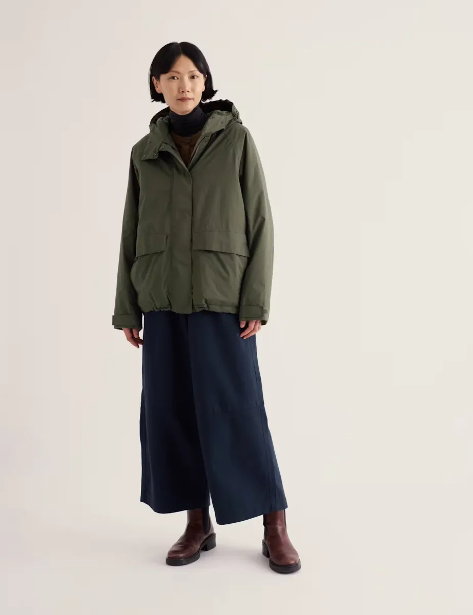 Waterproof Hooded Relaxed Rain Jacket
