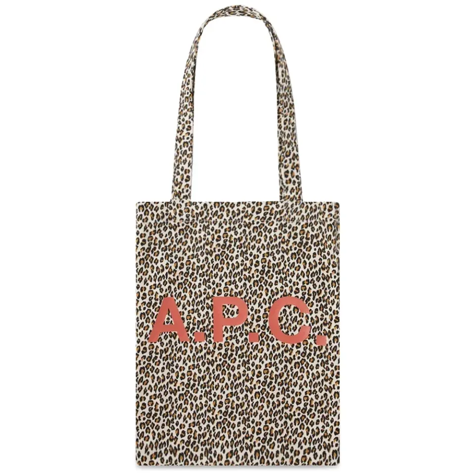 A.P.C Lou Leopard Print Tote Bag