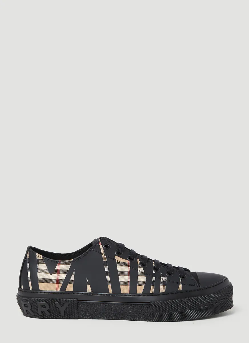 Sliced Check Sneakers