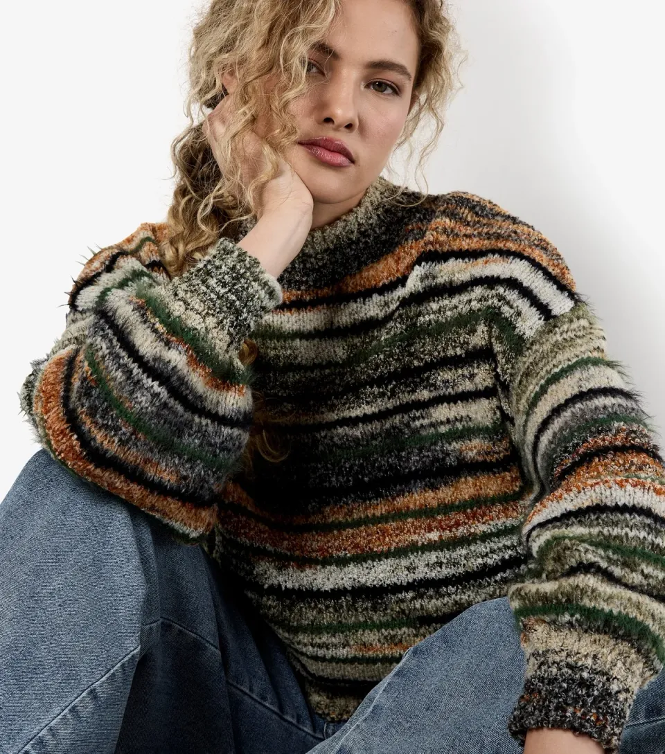 Women's Green Space Dye Knitted Jumper