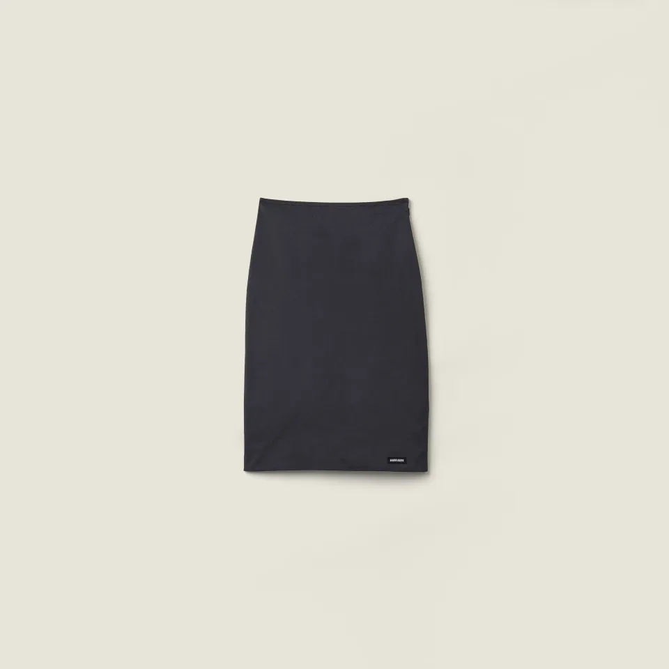 Stretch poplin skirt