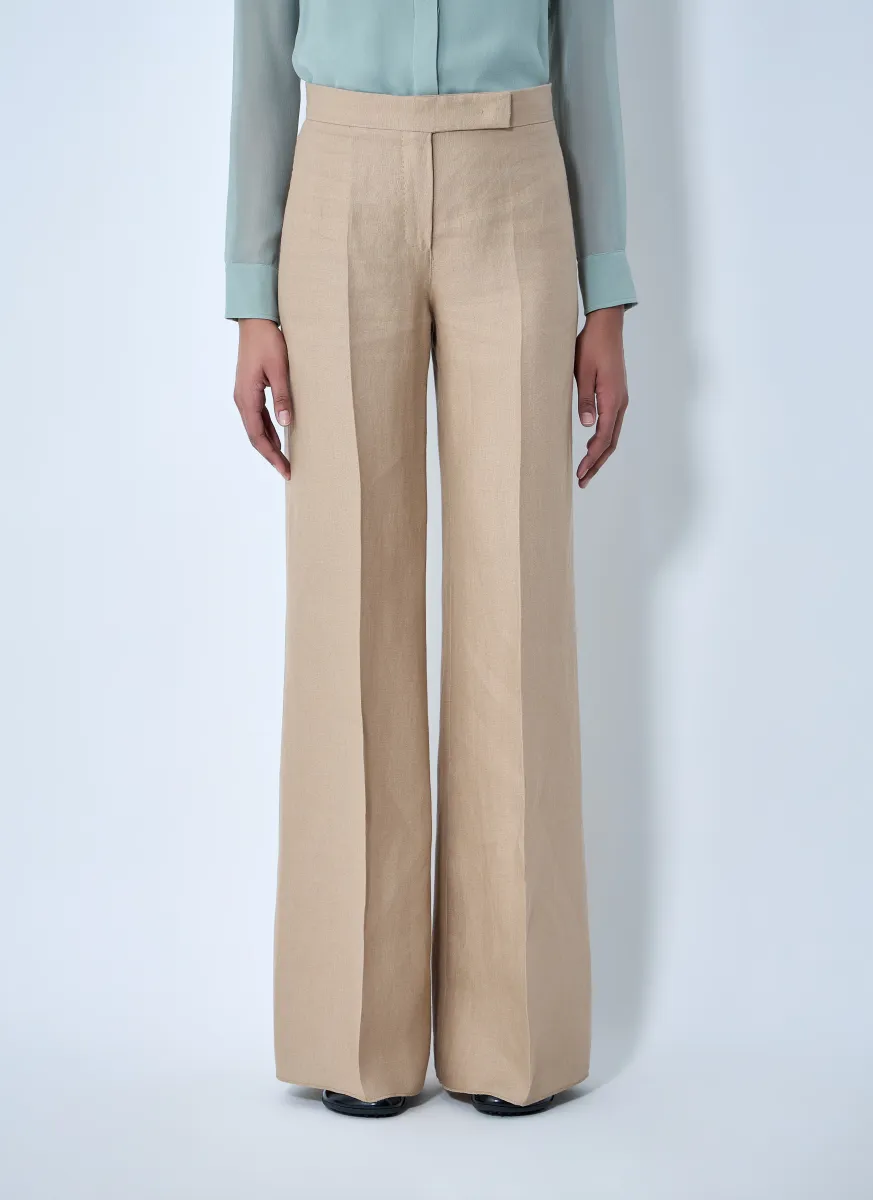 High-Waisted Wide-Leg Trousers