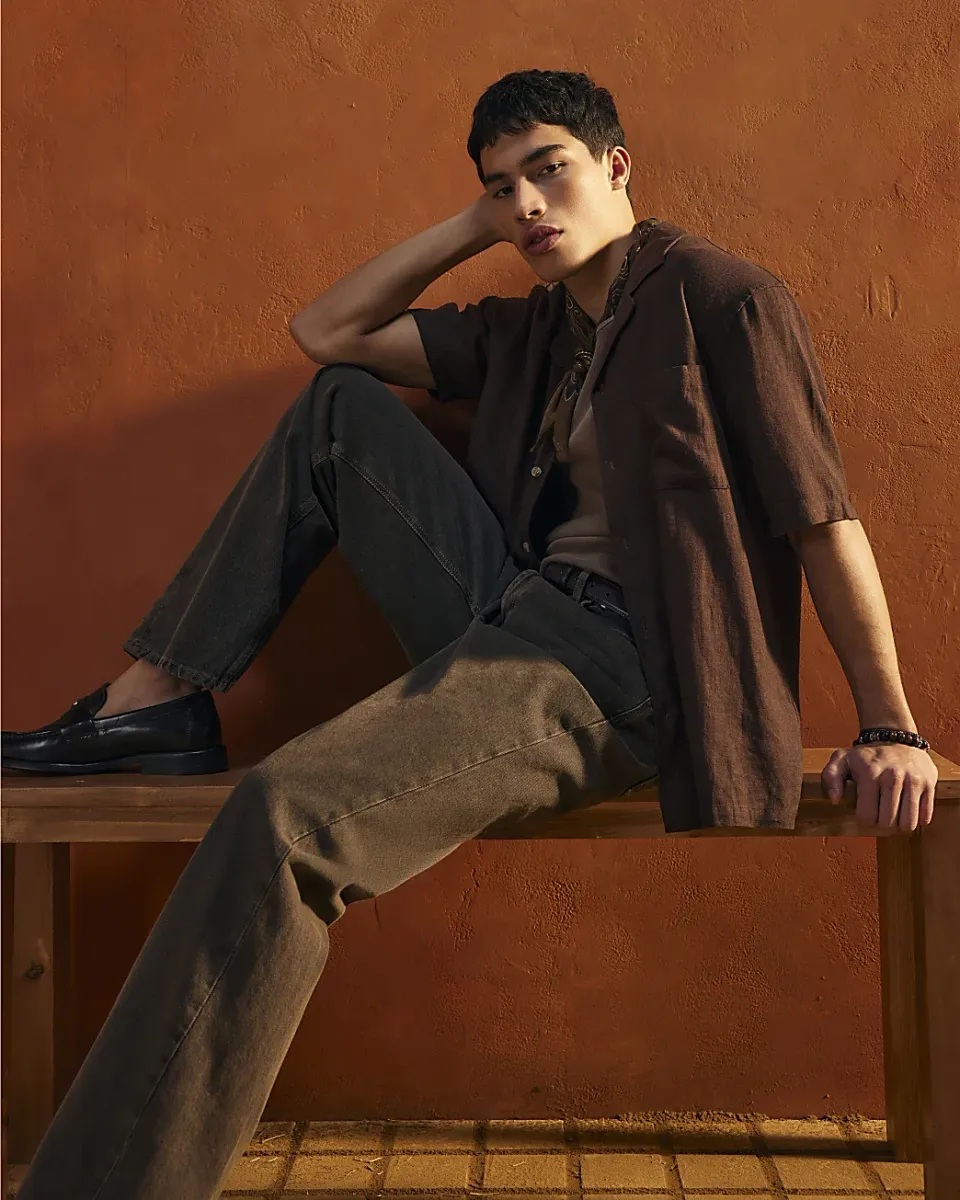 Regular Fit Luminus Linen Blend Shirt