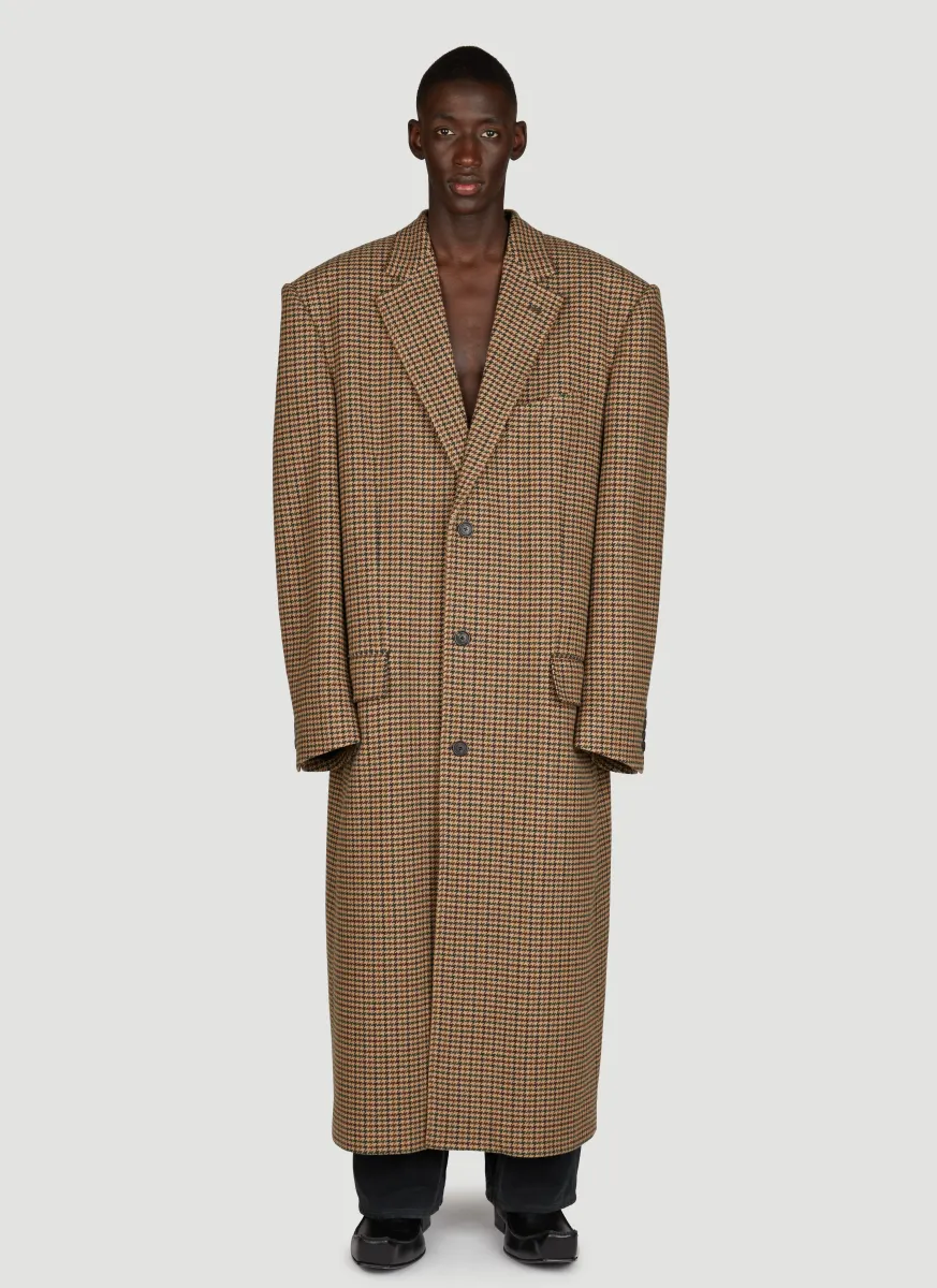 Oversized Houndstooth Coat