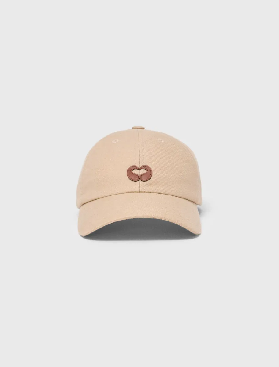 Linen blend cap with logo